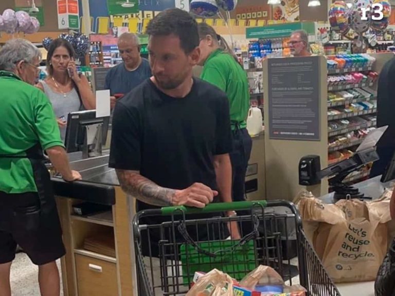 (FOTOS) Messi apareció en Miami haciendo las compras