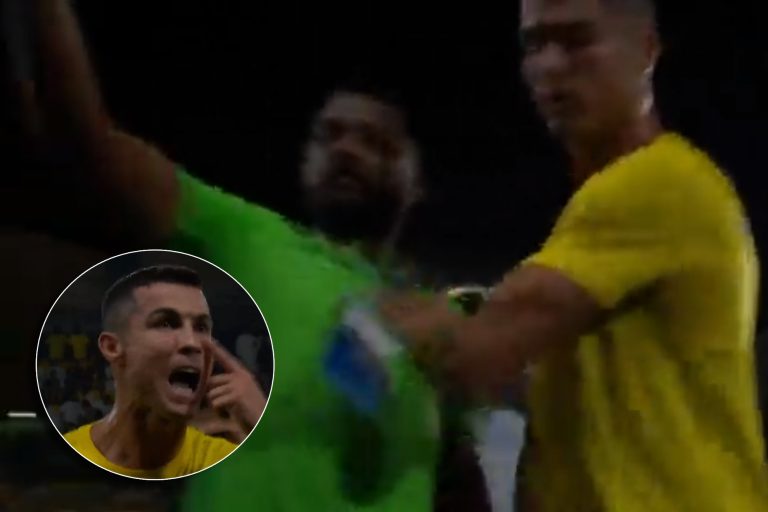 (VIDEO) Cabreo de CR7 al descanso con un rival que quiso un selfie