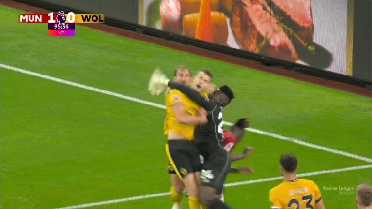 (VIDEO) ¿ERA PENAL? Onana derribó a un delantero de los Wolves