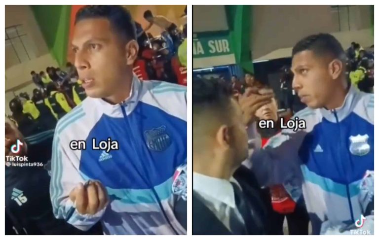 (VIDEO) León se encaró con los hinchas de Emelec tras el empate en Loja