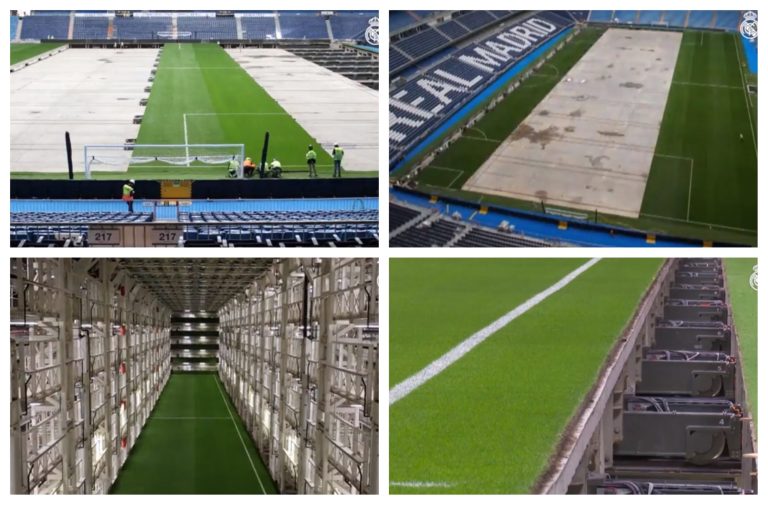 (VIDEO) Impresionante: Así se ‘guarda’ el césped del Santiago Bernabéu