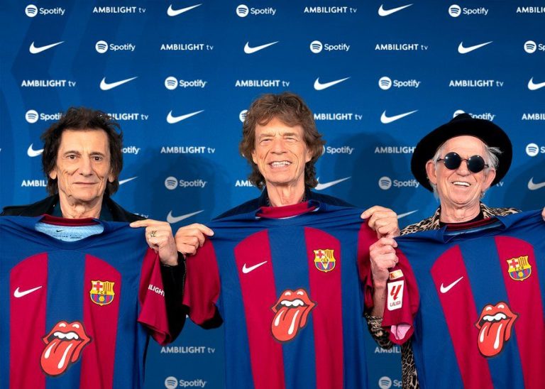 (VIDEO) The Rolling Stones ya posan con la camiseta del Barça para el Clásico