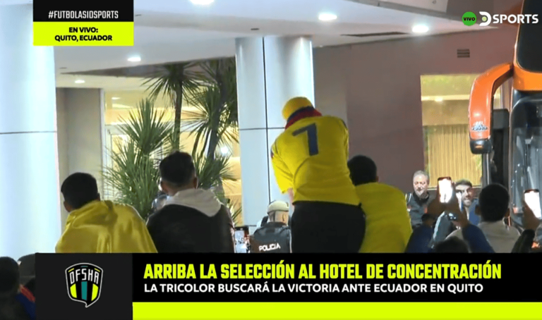 (VIDEO) La selección colombiana arribó a Quito
