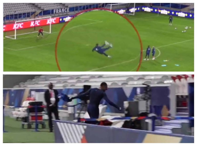 (VIDEO) SE VOLVIÓ LOCO: El golazo de Mbappé en una práctica de Francia