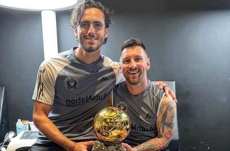 “VIVIENDO UN SUEÑO JUNTO AL MÁS GRANDE”: Campana junto a Messi y su Balón de Oro