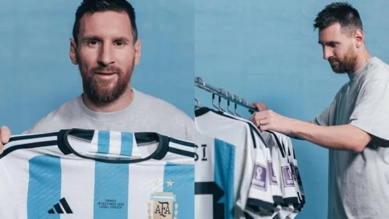 Subastarán seis camisetas que usó Lionel Messi en el Mundial de Qatar 2022