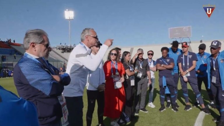 (VIDEO) La arenga de Esteban Paz al plantel de LDU previo a la final de la Sudamericana