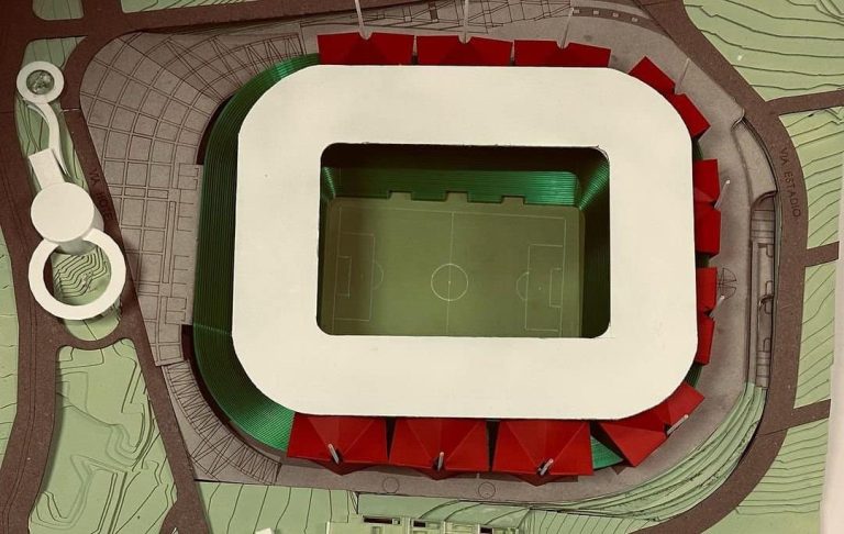 Luis Chango presentó un adelanto del nuevo estadio de Mushuc Runa