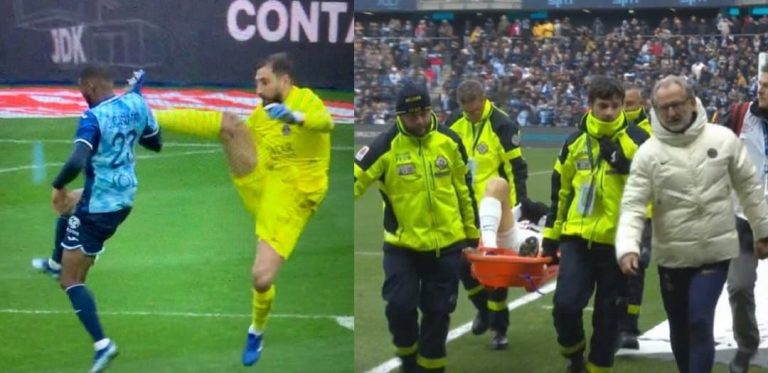 (VIDEO) La brutal patada de Donnarumma a un rival y roja a los 10 minutos