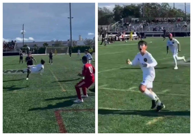 (VIDEO) ¡Golazo de chilena de Mateo Messi en Estados Unidos!