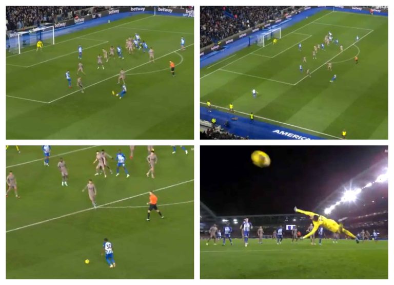 (VIDEO) Desde TODOS LOS ÁNGULOS: Brighton ‘saca pecho’ del golazo de Pervis Estupiñán