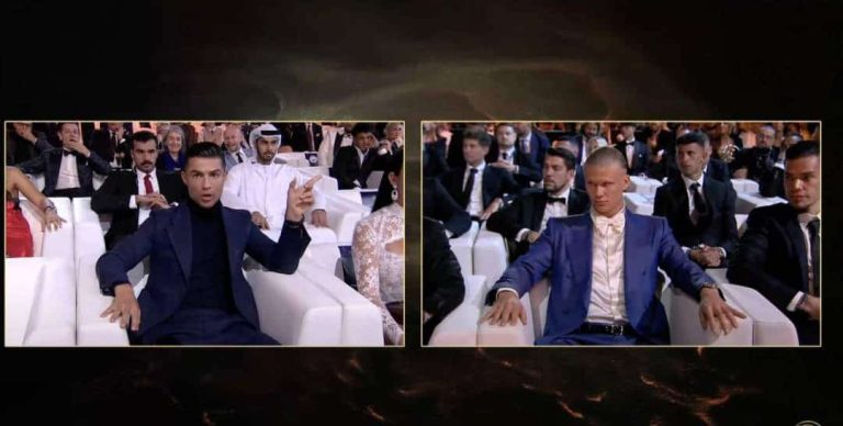 (VIDEO) El gesto de Cristiano reconociendo a Haaland en los Globe Soccer Awards