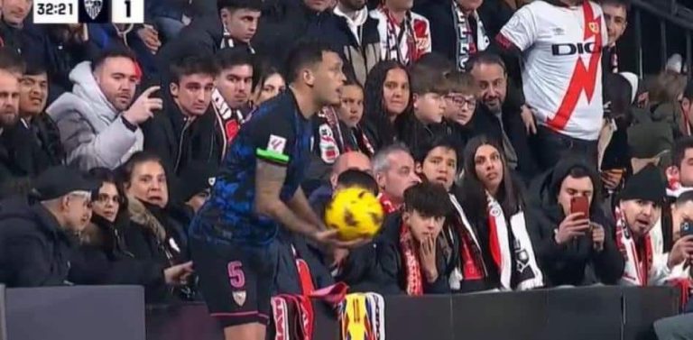 Ya hay propuesta de sanción para el hincha del Rayo que le tocó el c… a Ocampos