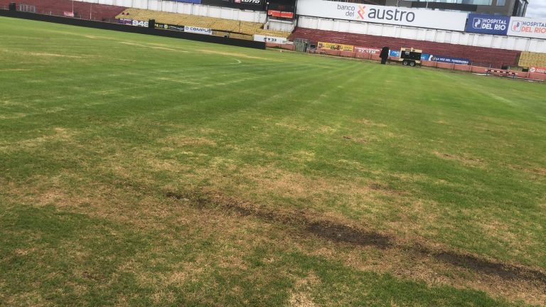 (FOTOS) A un día de la Explosión Azul: Así está el césped del Alejandro Serrano Aguilar