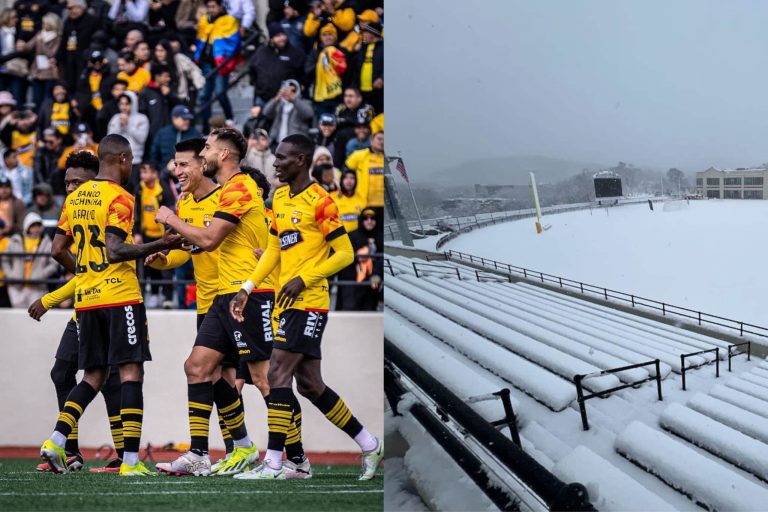 DOS DÍAS DESPUÉS DE LA ‘NOCHE AMARILLA’: El Hinchliffe Stadium , totalmente cubierto de nieve