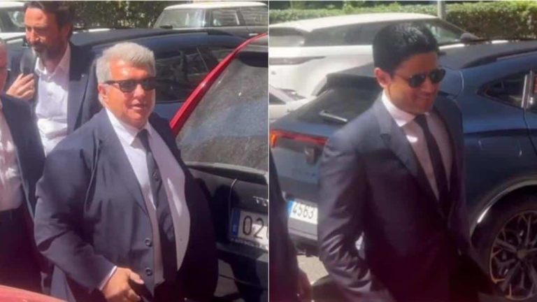 Reencuentro de Laporta con Al-Khelaïfi en la comida de directivas