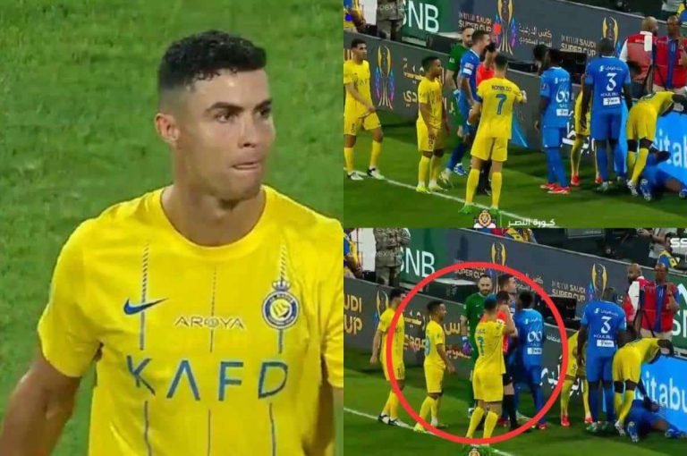 (VIDEO) CR7, fuera de control: expulsado y amagó con tirarle un puñete al árbitro