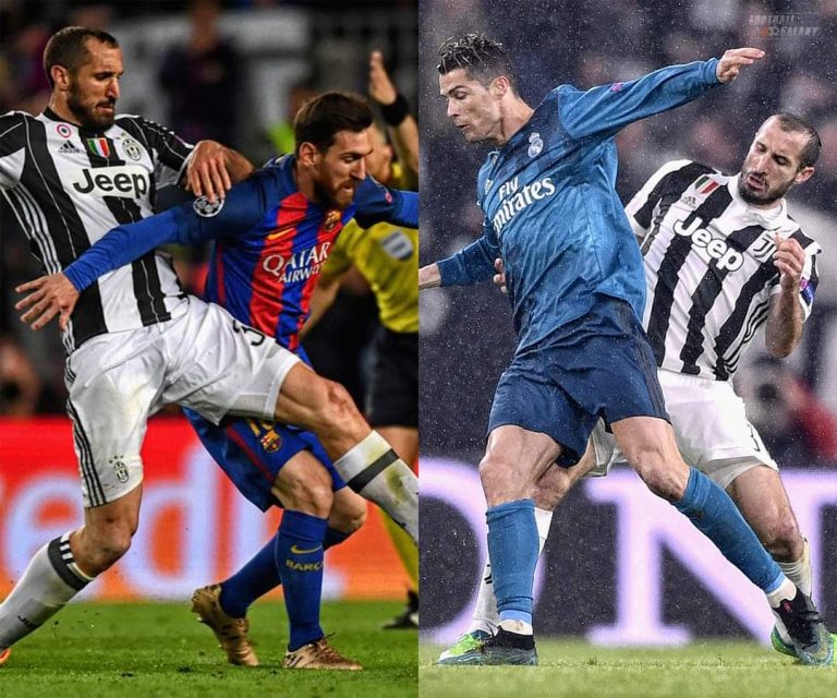 Chiellini escoge entre Cristiano y Messi