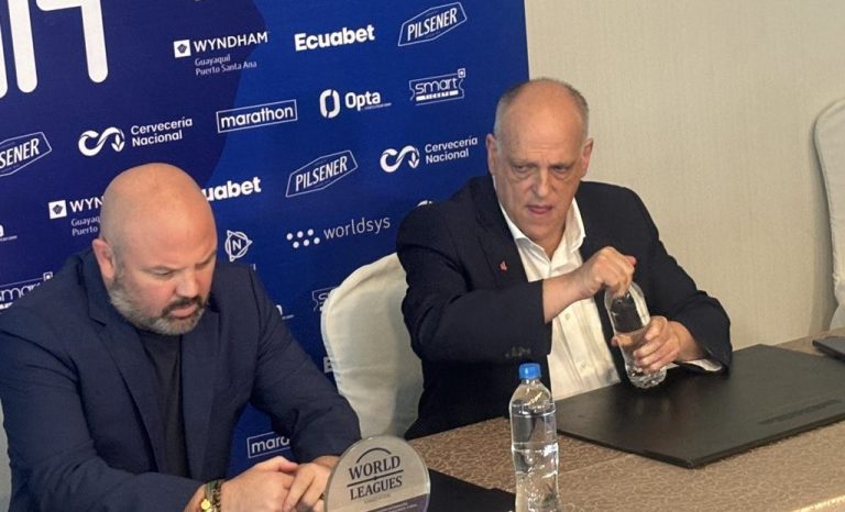 Javier Tebas, presidente de LaLiga, elogió a LigaPro: “El desarrollo es extraordinario”