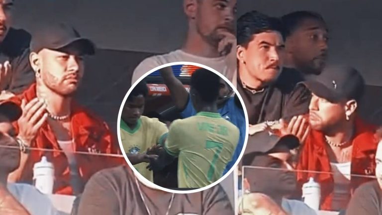 (VIDEO) El curioso gesto de Neymar cuando Dorival Júnior sacó a Vinícius
