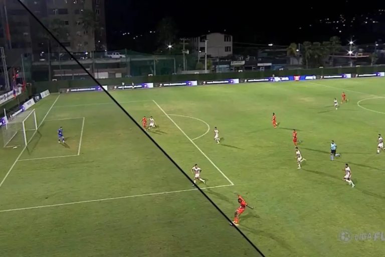 (VIDEO) Este fue el insólito trazado de líneas para revisar un offside en Venezuela