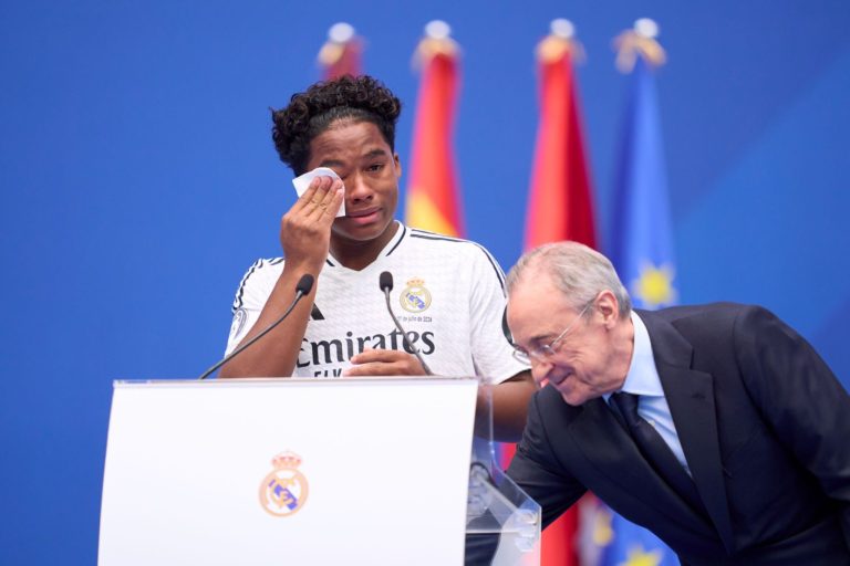 (VIDEO) HASTA LAS LÁGRIMAS: Emotiva presentación de Endrick en el Bernabéu