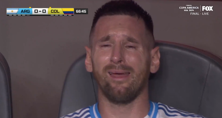 (VIDEO) ENTRE LÁGRIMAS: Messi salió lesionado en la final de la Copa América