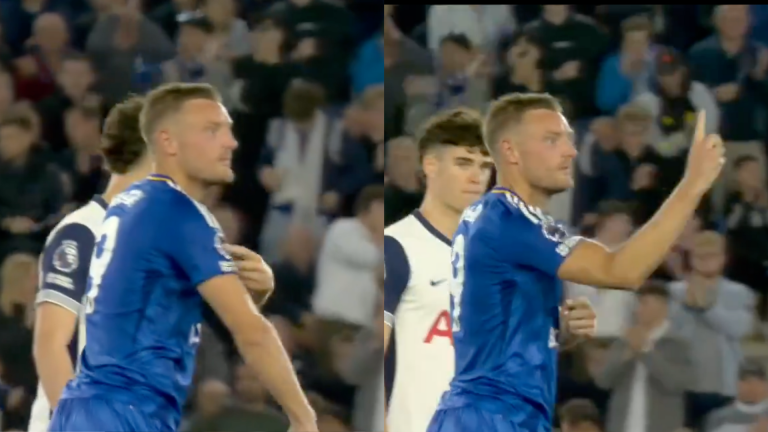 (VIDEO) CRUCE PICANTE EN LA PREMIER: Vardy se calienta con el Cuti Romero