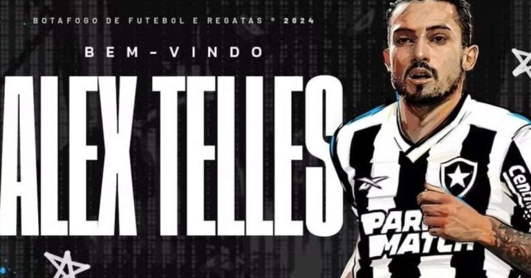 Alex Telles fue presentado como nuevo jugador de Botafogo