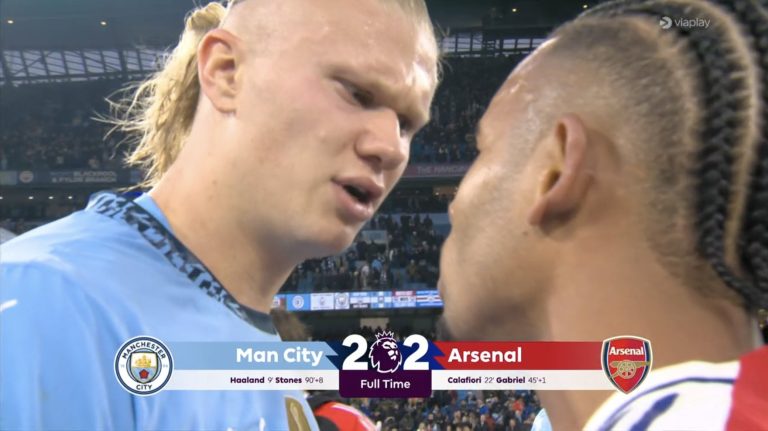 (VIDEO) “Vete a la mi…da, p*to payaso”: Haaland y sus polémicas tras el City vs Arsenal
