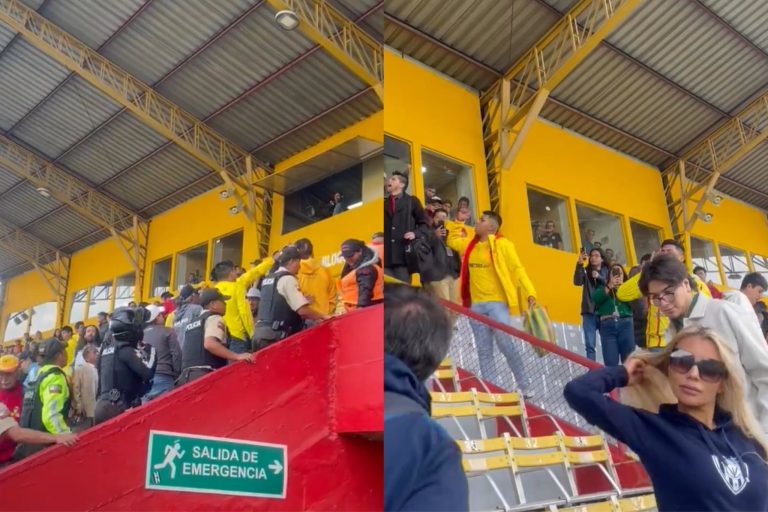 (VIDEO) Hinchas ‘explotaron’ contra la dirigencia de Aucas por el mal momento que atraviesan