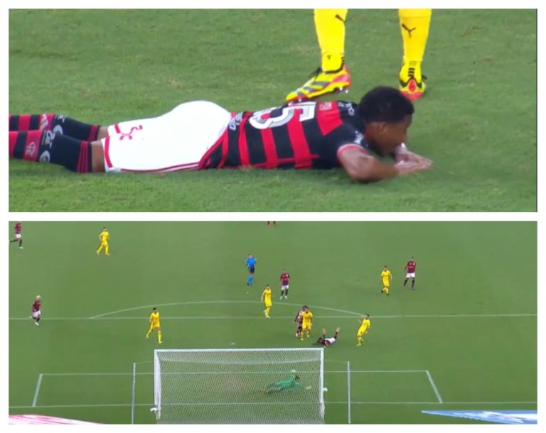 (VIDEO) POR POCO: El poste negó el primer gol de Plata en el Flamengo