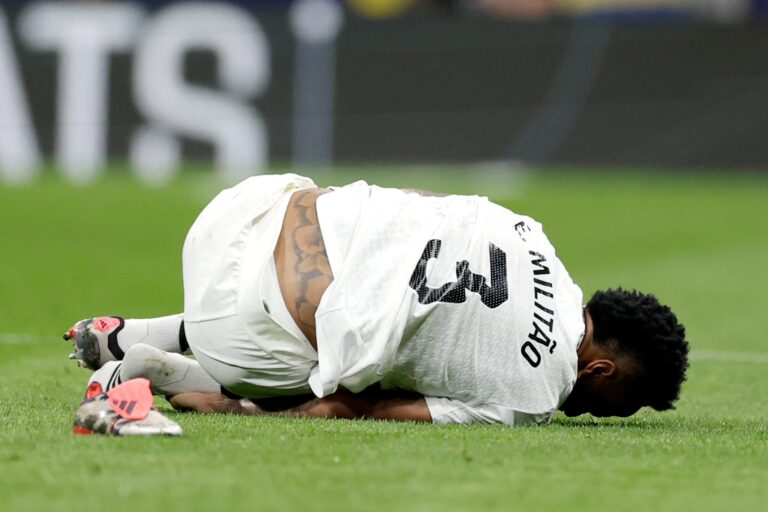 (VIDEO) ¡Militao se lesiona gravemente de nuevo en la rodilla!