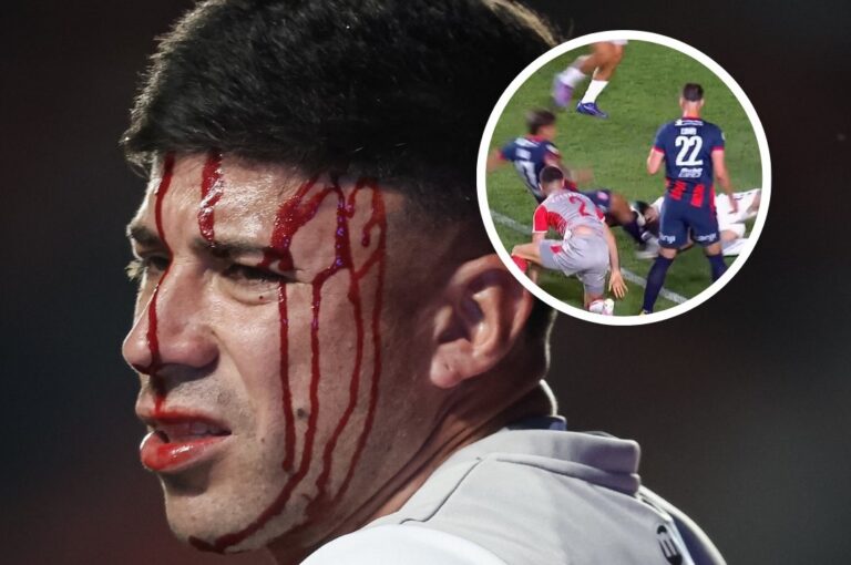 (VIDEO) Escalofriante patada en la cabeza en el fútbol argentino