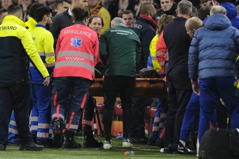 Miembro del cuerpo técnico de Hungría generó susto en partido ante Países Bajos