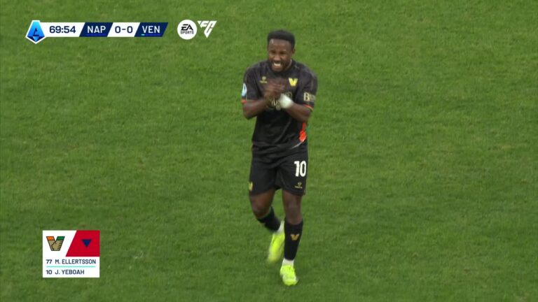 (VIDEO) Increíble el gol que se perdió Yeboah contra Napoli