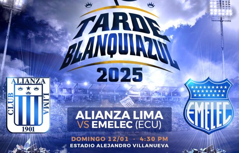 Alianza Lima anuncia su partido ante Emelec en la ‘Tarde Blanquiazul 2025’