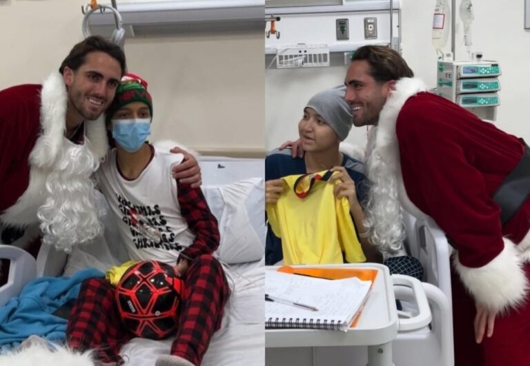 (VIDEO) Leonardo Campana lleva alegría y regalos a niños en un hospital por Navidad