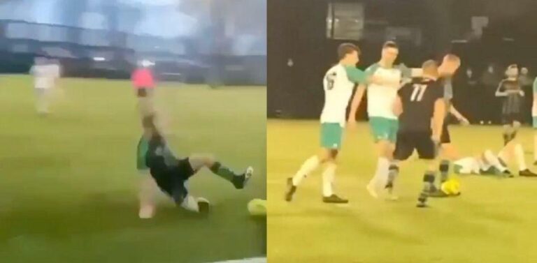 JUGANDO FÚTBOL: Conor McGregor casi termina a golpes contra sus rivales