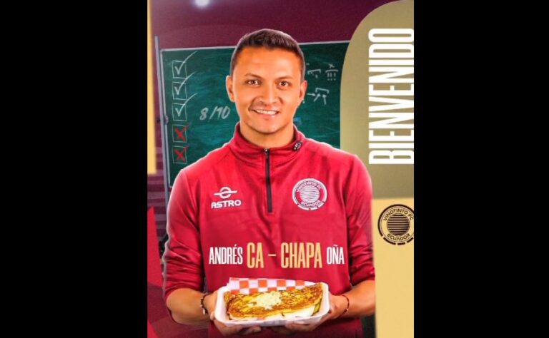 OFICIAL. Andrés Oña se une al Vinotinto FC para la temporada 2025
