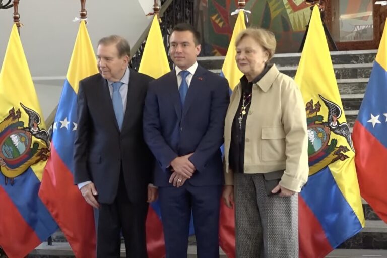 Daniel Noboa recibió a Edmundo González en el Palacio de Carondelet