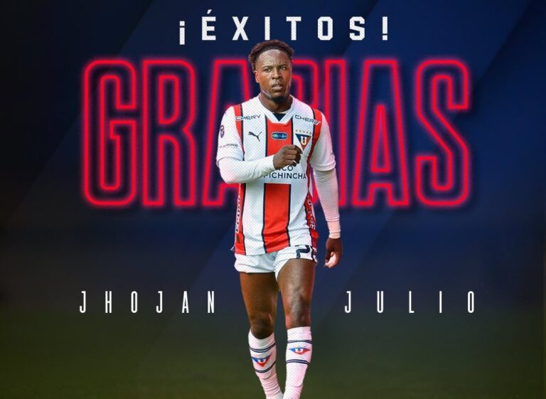 OFICIAL: LDU anunció la salida de Jhojan Julio