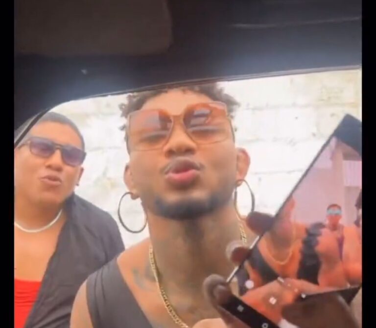 (VIDEO) Fue parte de la tradición: Michael Morales se vistió de viuda