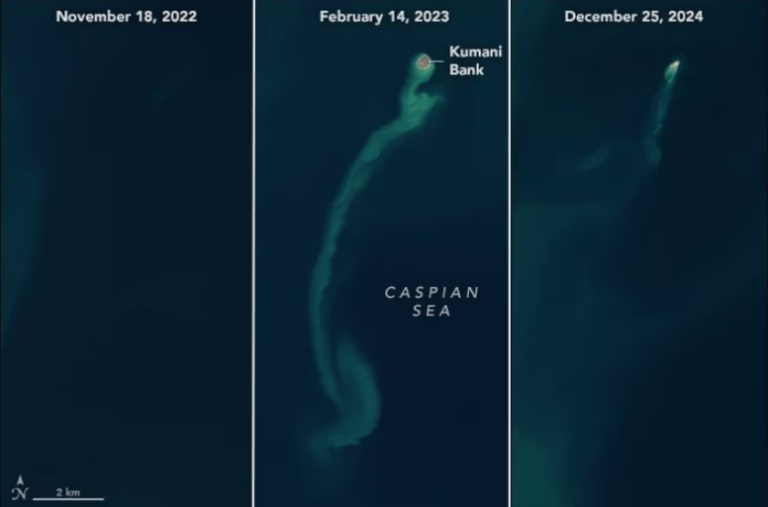 Satélite captó imágenes de una isla ‘fantasma’ que aparece y desaparece
