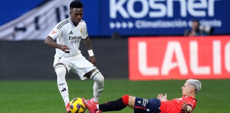 LaLiga denuncia los cánticos contra Vinicius y Asencio en el estadio de El Sadar