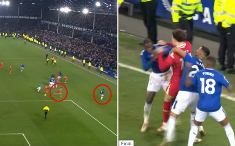 (VIDEO) TREMENDA PELEA: El caos al final del Everton Vs. Liverpool