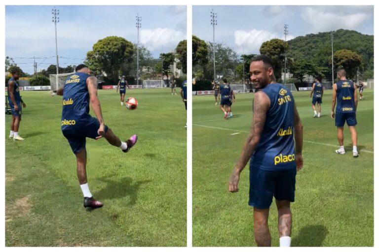 (VIDEO) LA MAGIA ESTÁ INTACTA: El golazo de Neymar en el entrenamiento del Santos