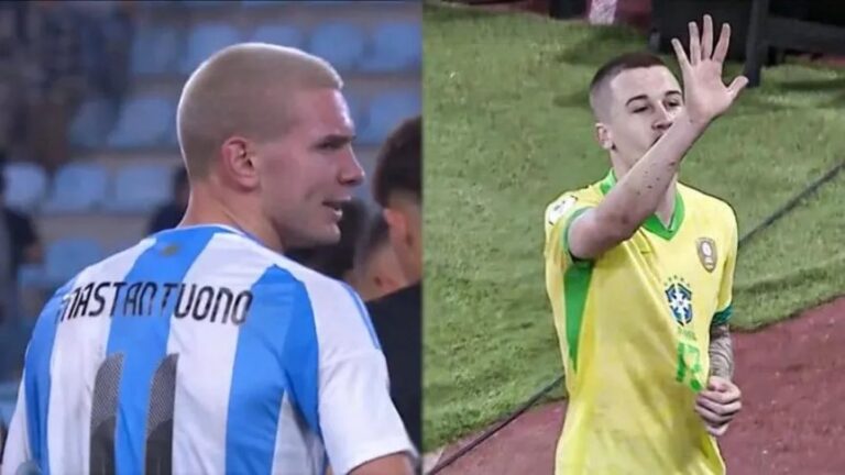 (VIDEO) Escándalo en el final de Argentina Vs. Brasil: Gestos y un picante cruce entre