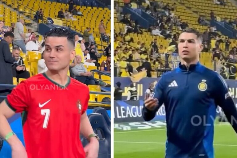 (VIDEO) El cómico momento viral entre Cristiano Ronaldo y su doble