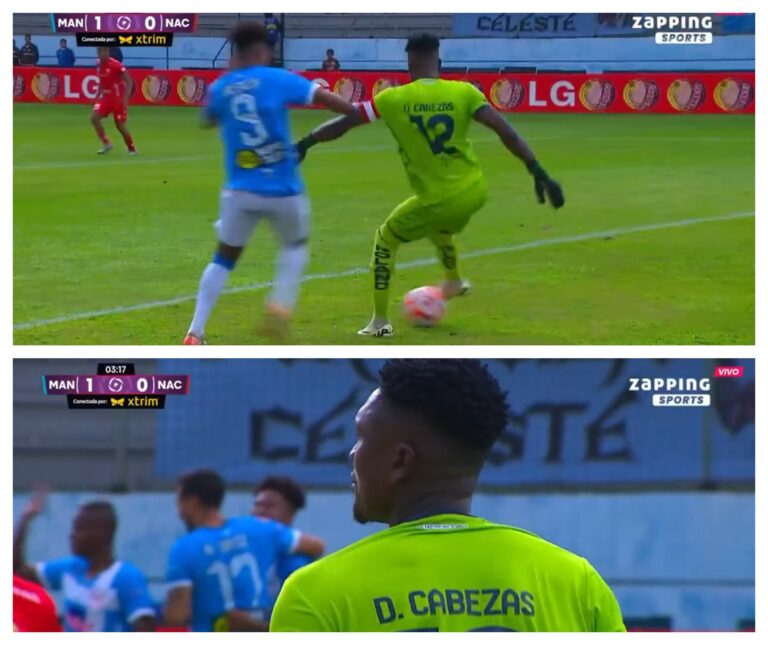 (VIDEO) El tremendo blooper de David Cabezas en el gol del Manta FC